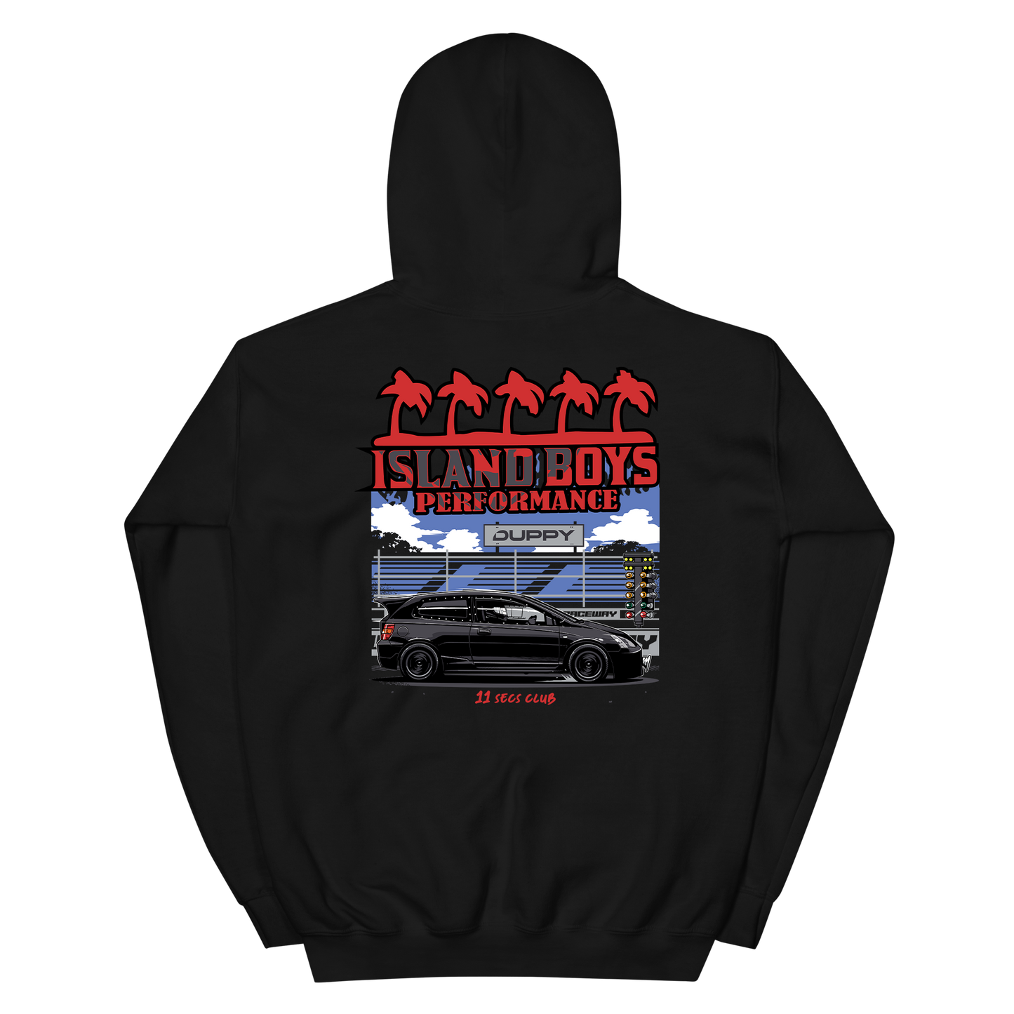 Black Unisex Hoodie - Duppy x Island boys