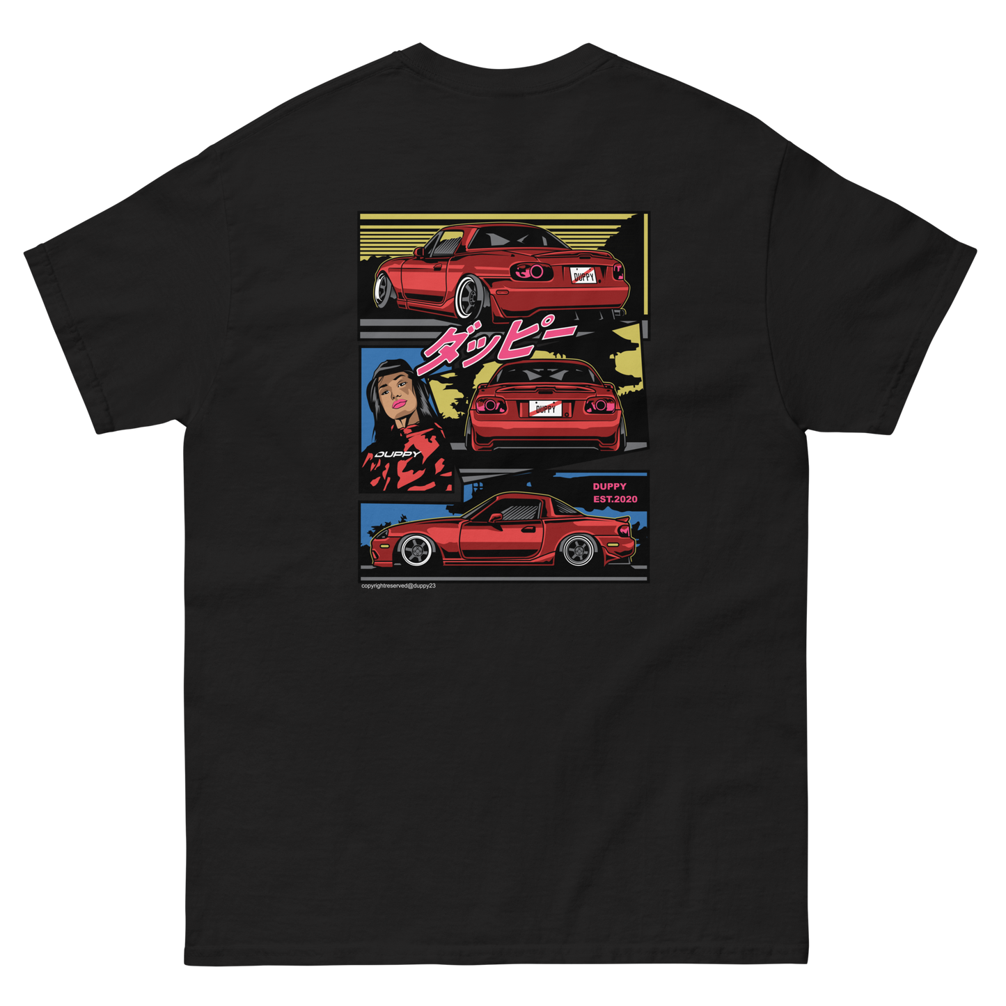 Black Unisex T-Shirt - Mx5 Print