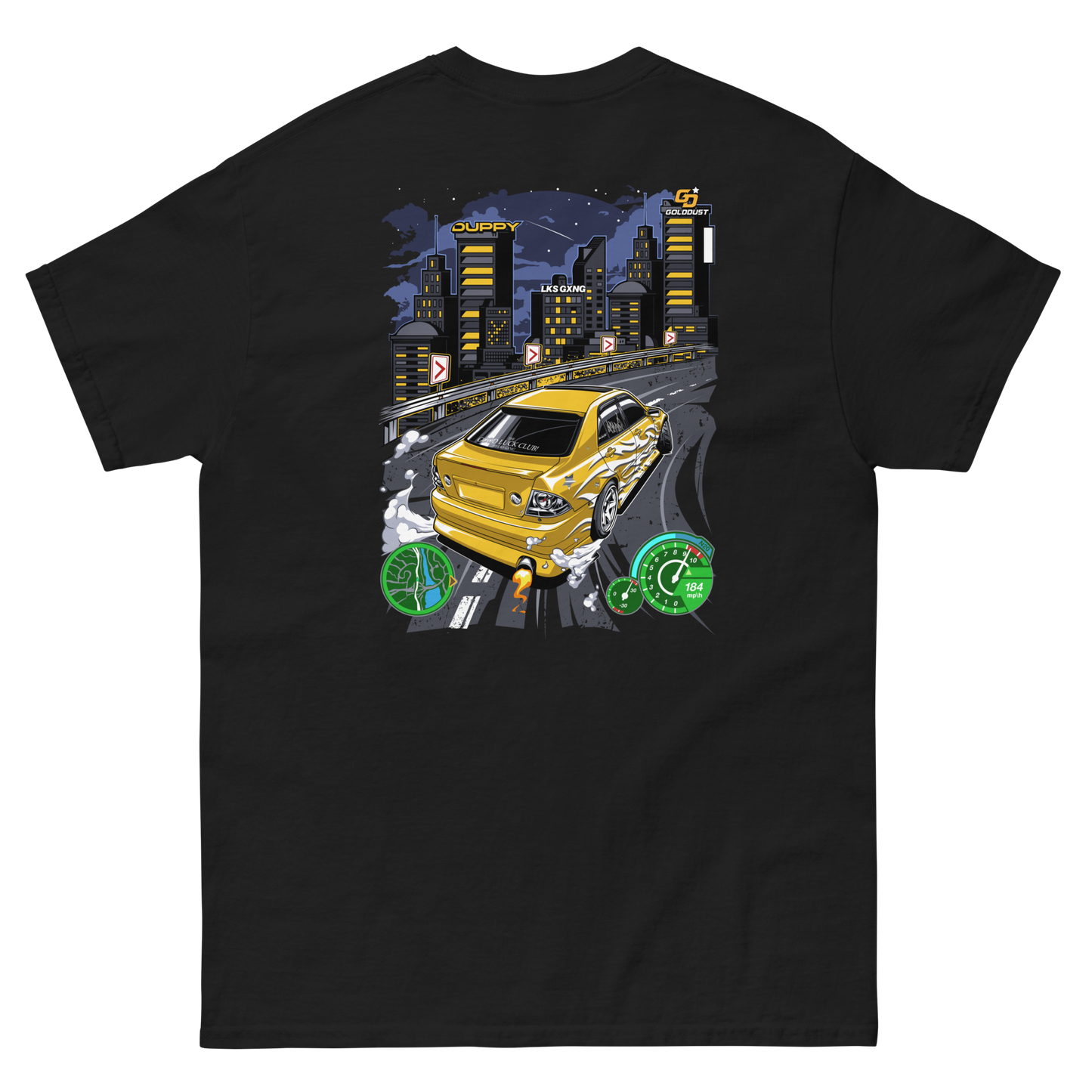Black Unisex T-Shirt - Gold Dust