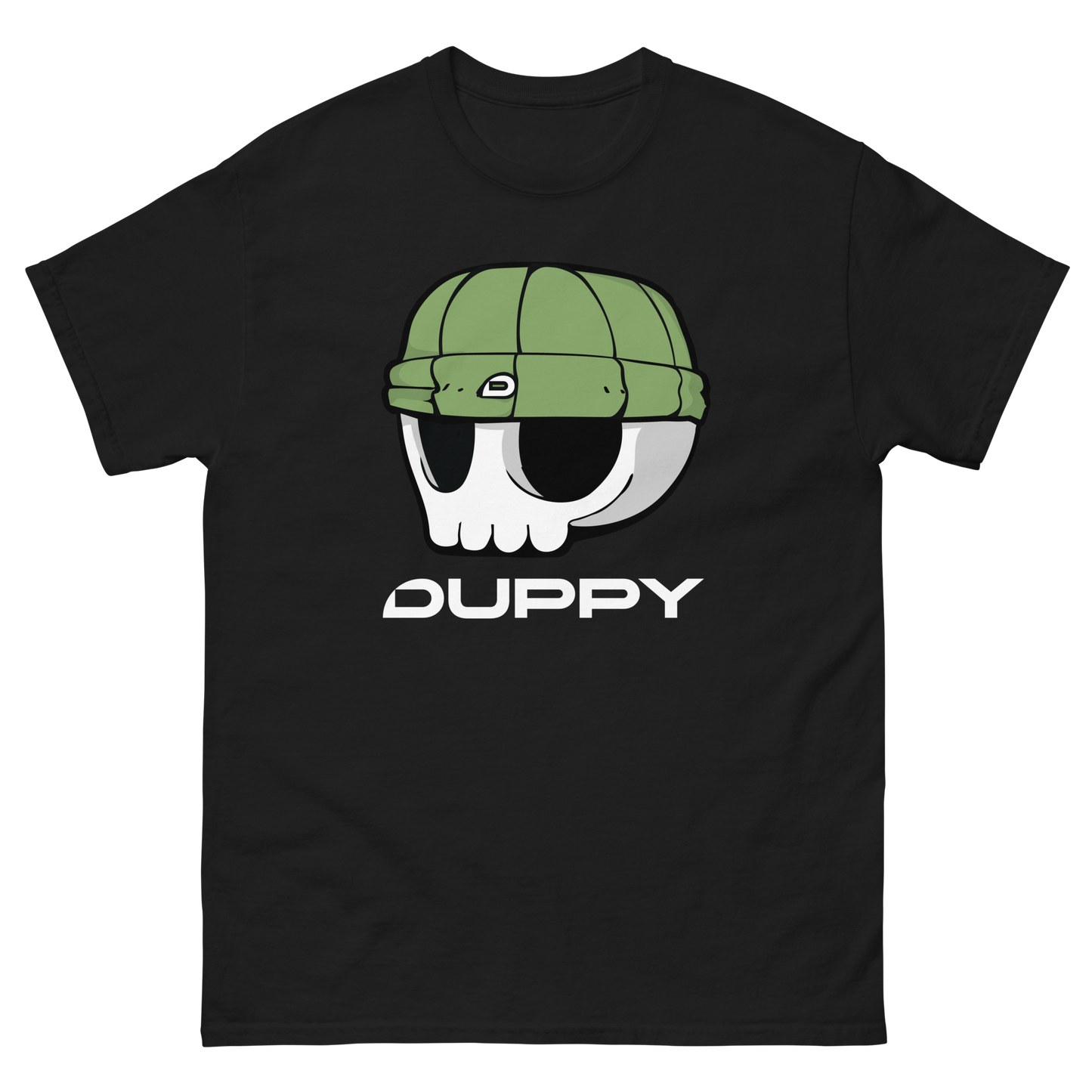 Black Unisex T-Shirt Kiwi Beanie Skull Logo