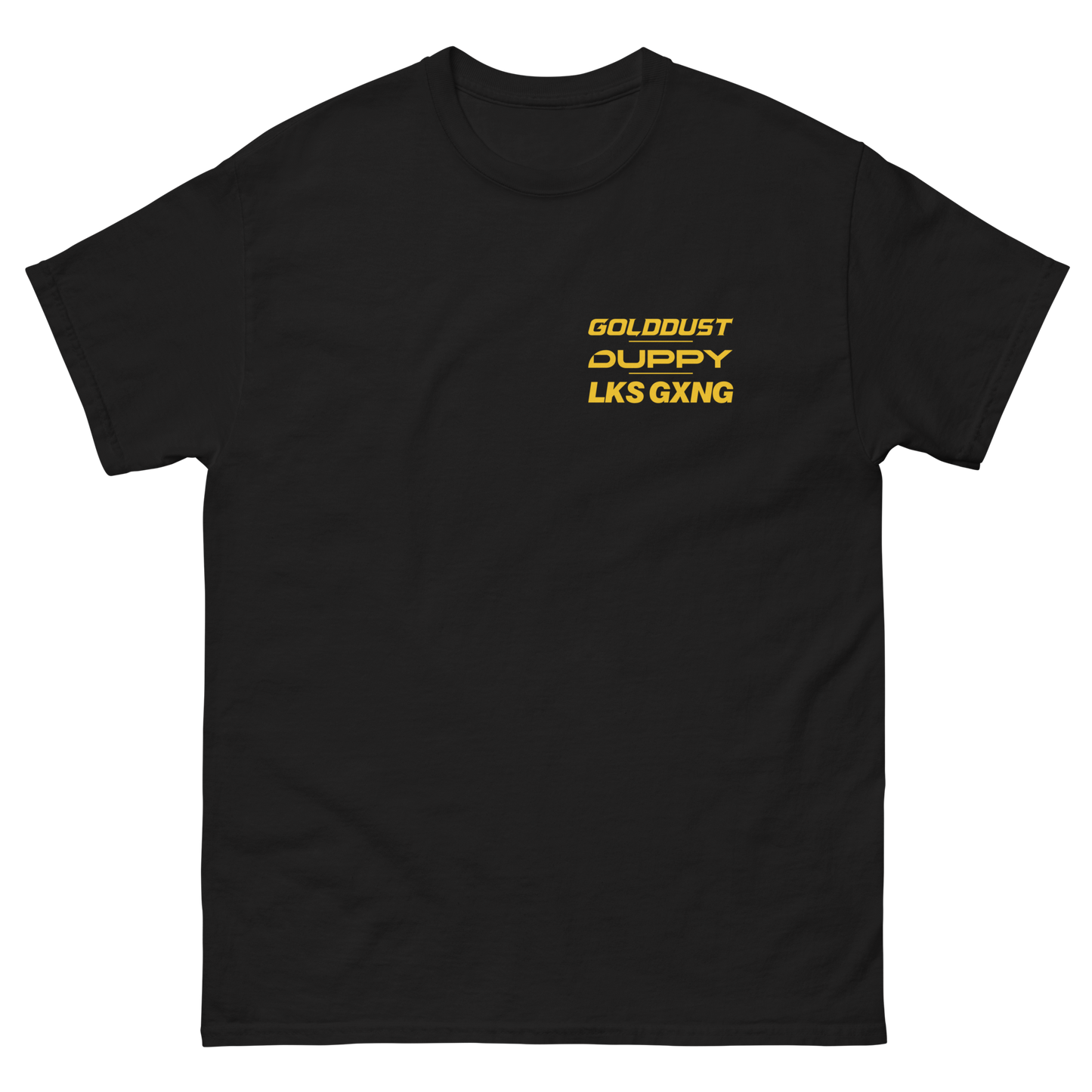 Black Unisex T-Shirt - Gold Dust