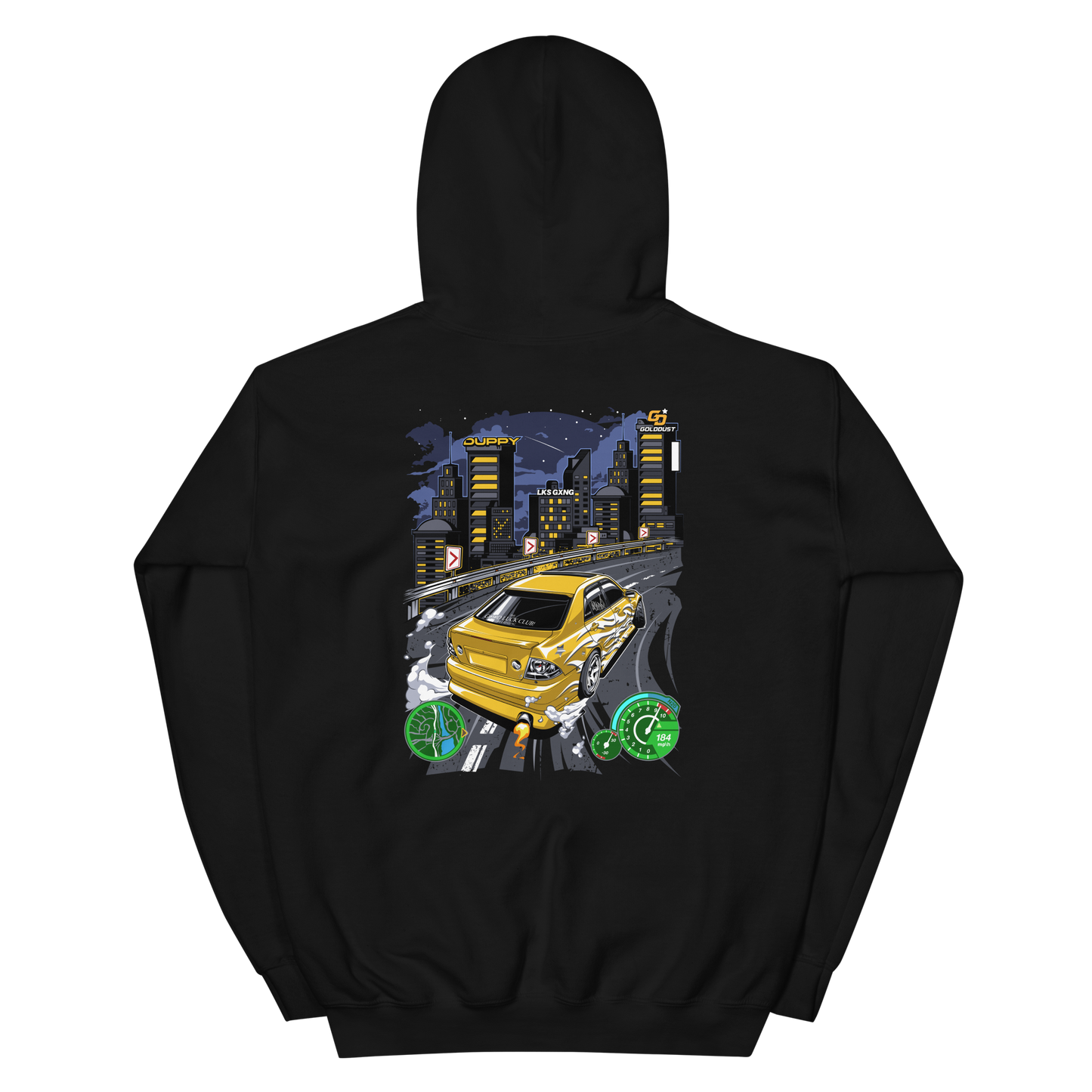 Black Unisex Hoodie - Gold Dust