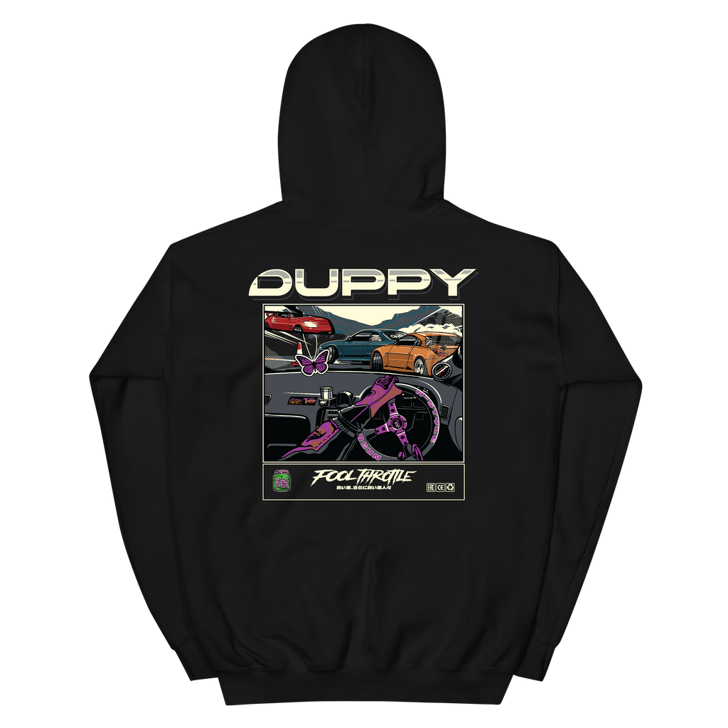 Black Unisex Hoodie - Duppy x Fool Throttle