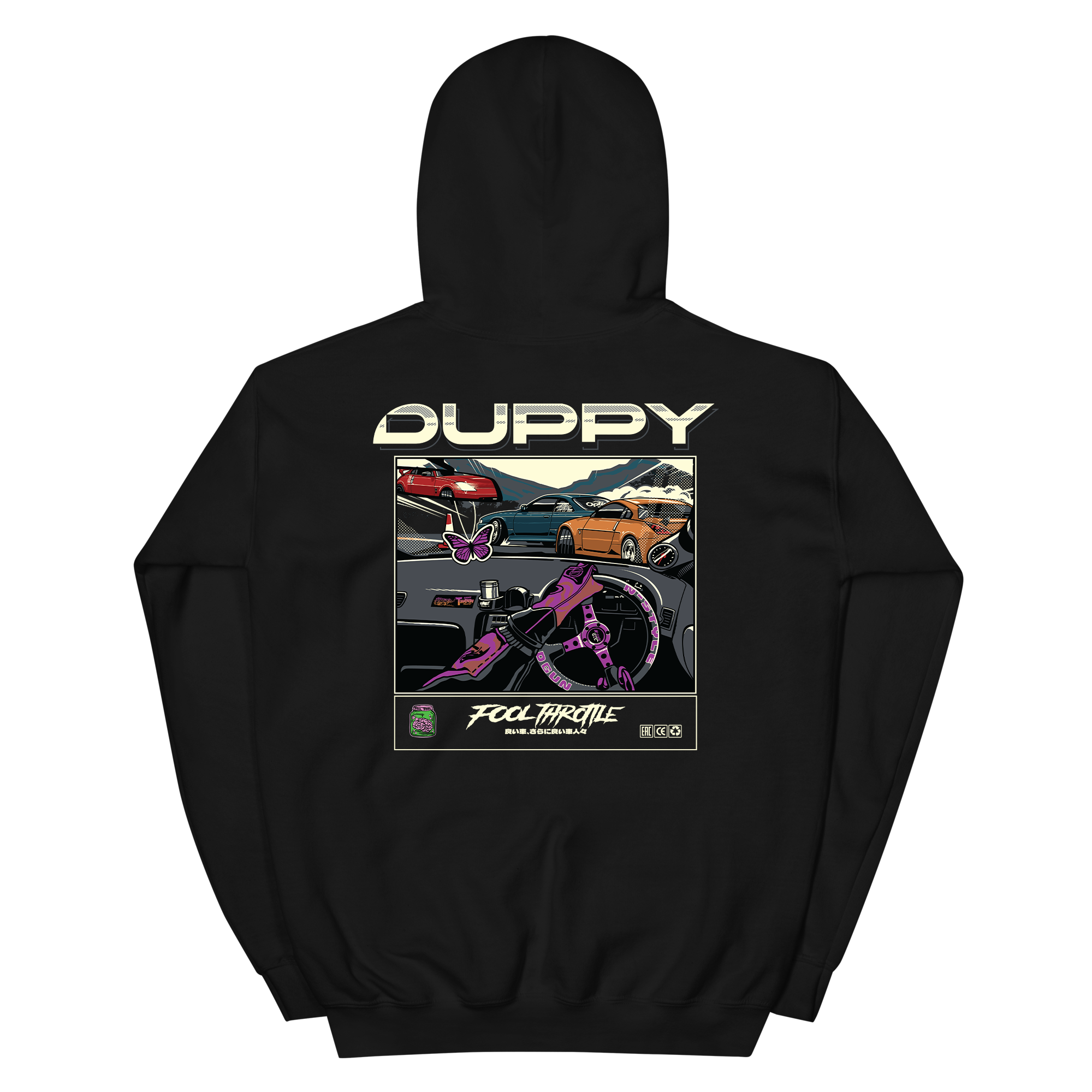 Black Unisex Hoodie - Duppy x Fool Throttle
