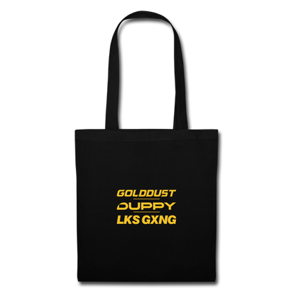 Black Tote Bag - Gold Dust