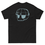 Black Unisex T-Shirt Duppy Skull Outline (Back Print)