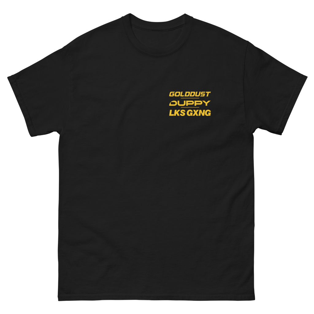 Black Unisex T-Shirt - Gold Dust