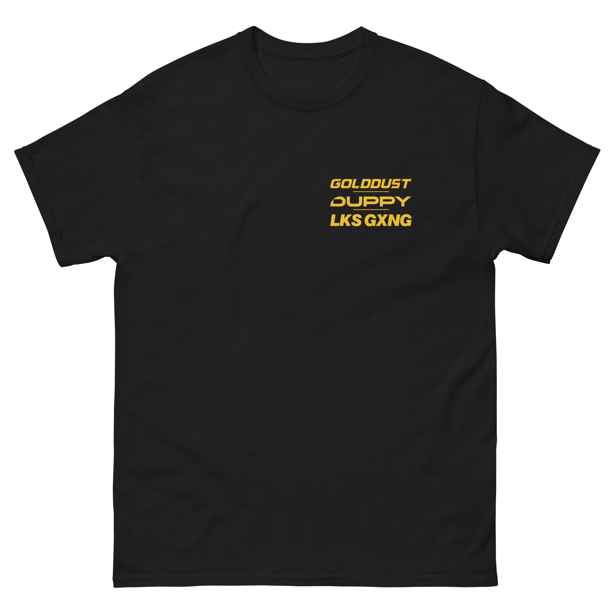 Black Unisex T-Shirt - Gold Dust