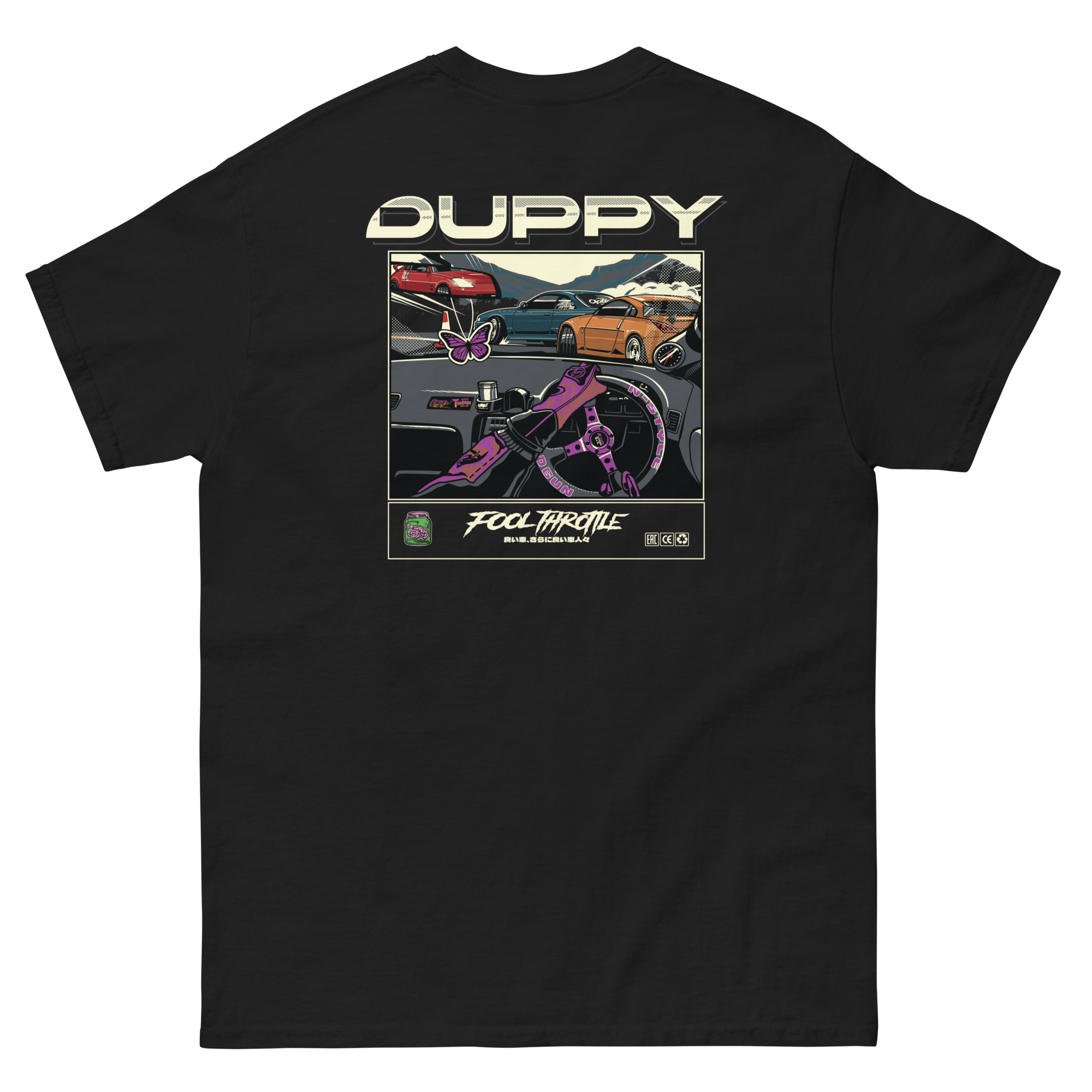 Black Unisex T-Shirt - Duppy x Fool Throttle